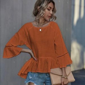 SHEIN ORANGE SHIRT